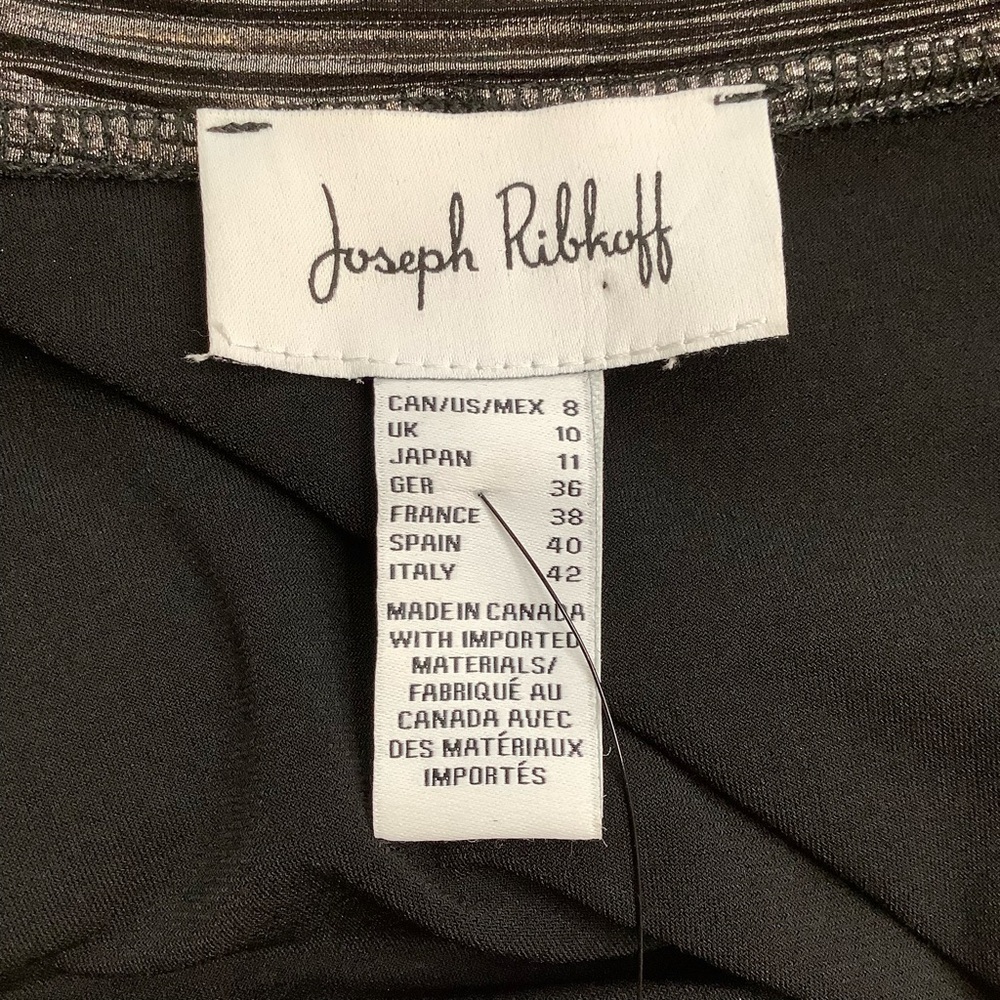 JOSEPH RIBKOFF Metallic Black Silver Pantsuit Two Piece Matching Set 8 NWT - Picture 8 of 16
